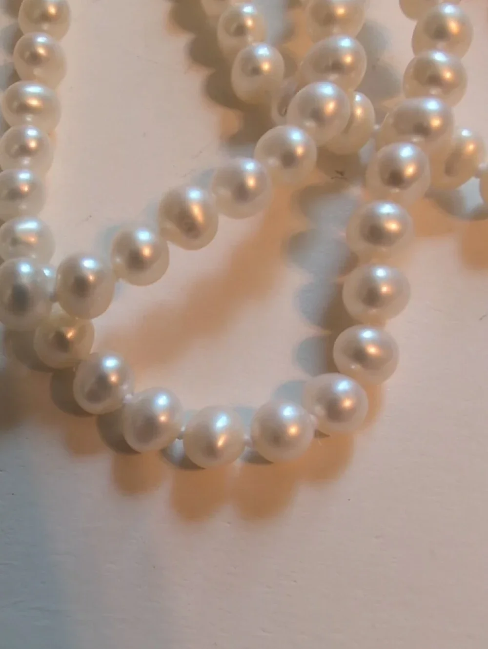 Elegant 100 Inch Cultured White Pearl Beaded Necklace - Classic Women’s Jewelry